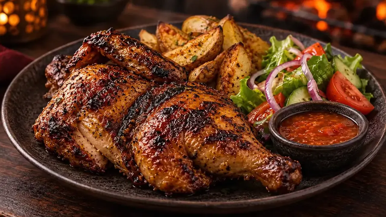 Assiette demi-poulet